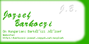 jozsef barkoczi business card